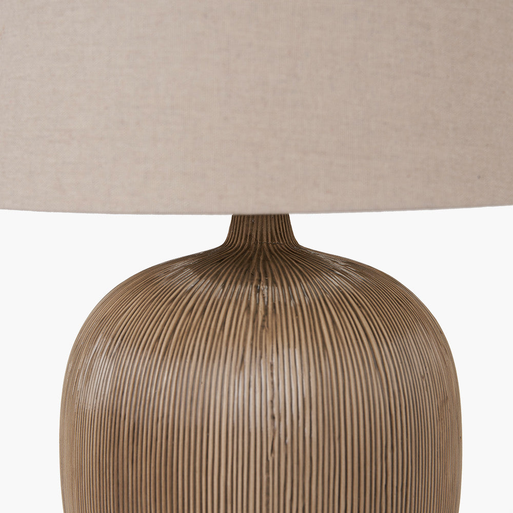 Greta Brown & Black Textured Ceramic Table Lamp
